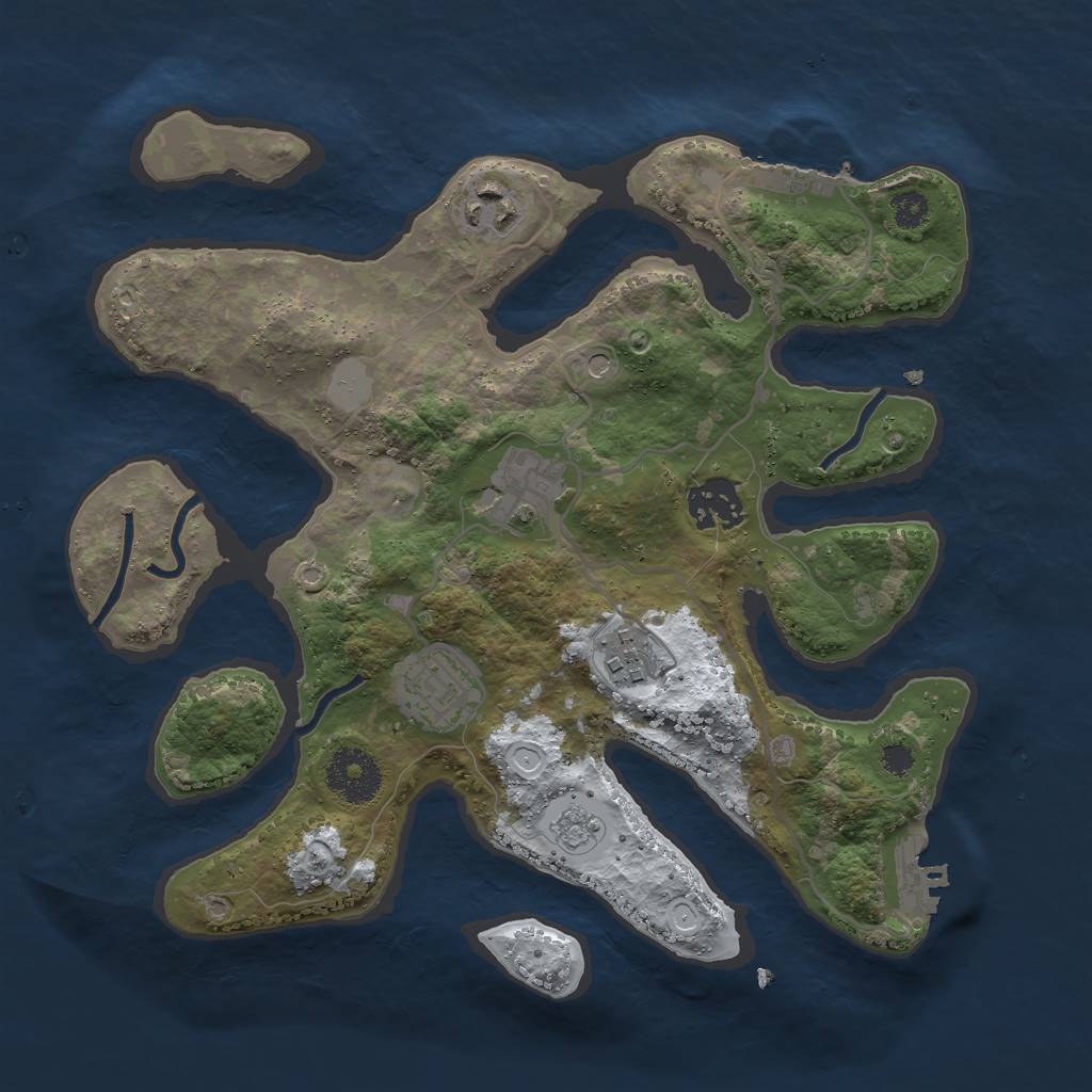 Rust Map: Procedural Map, Size: 3000, Seed: 8346, 14 Monuments