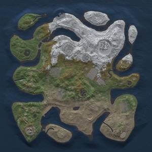 Thumbnail Rust Map: Procedural Map, Size: 3500, Seed: 5370192, 19 Monuments