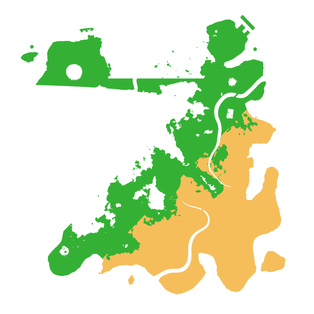 Biome Rust Map: Procedural Map, Size: 3500, Seed: 1129538