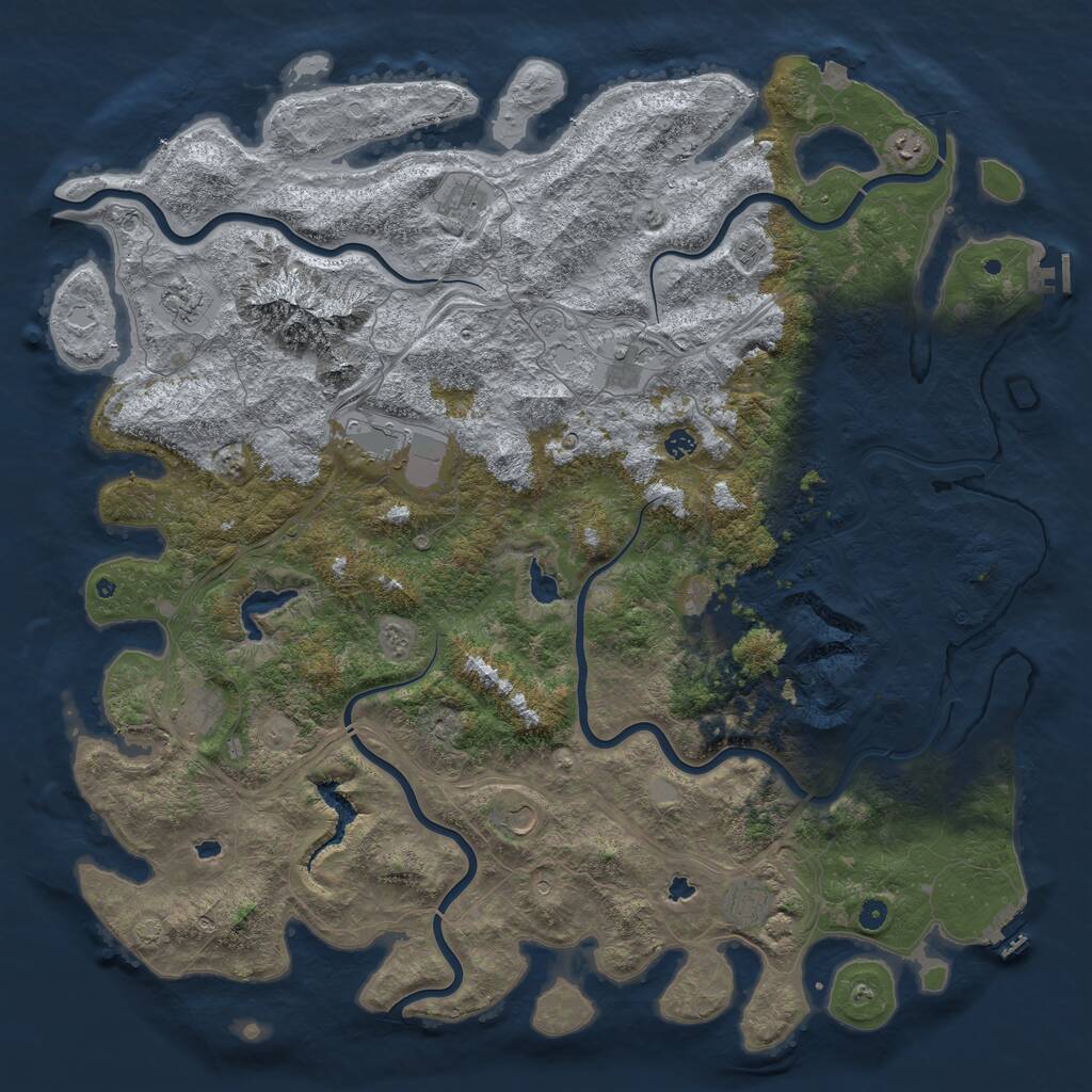 Rust Map: Procedural Map, Size: 5575, Seed: 950929817, 17 Monuments