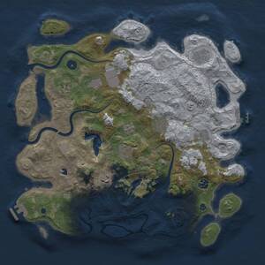 Thumbnail Rust Map: Procedural Map, Size: 4000, Seed: 1234567890, 15 Monuments