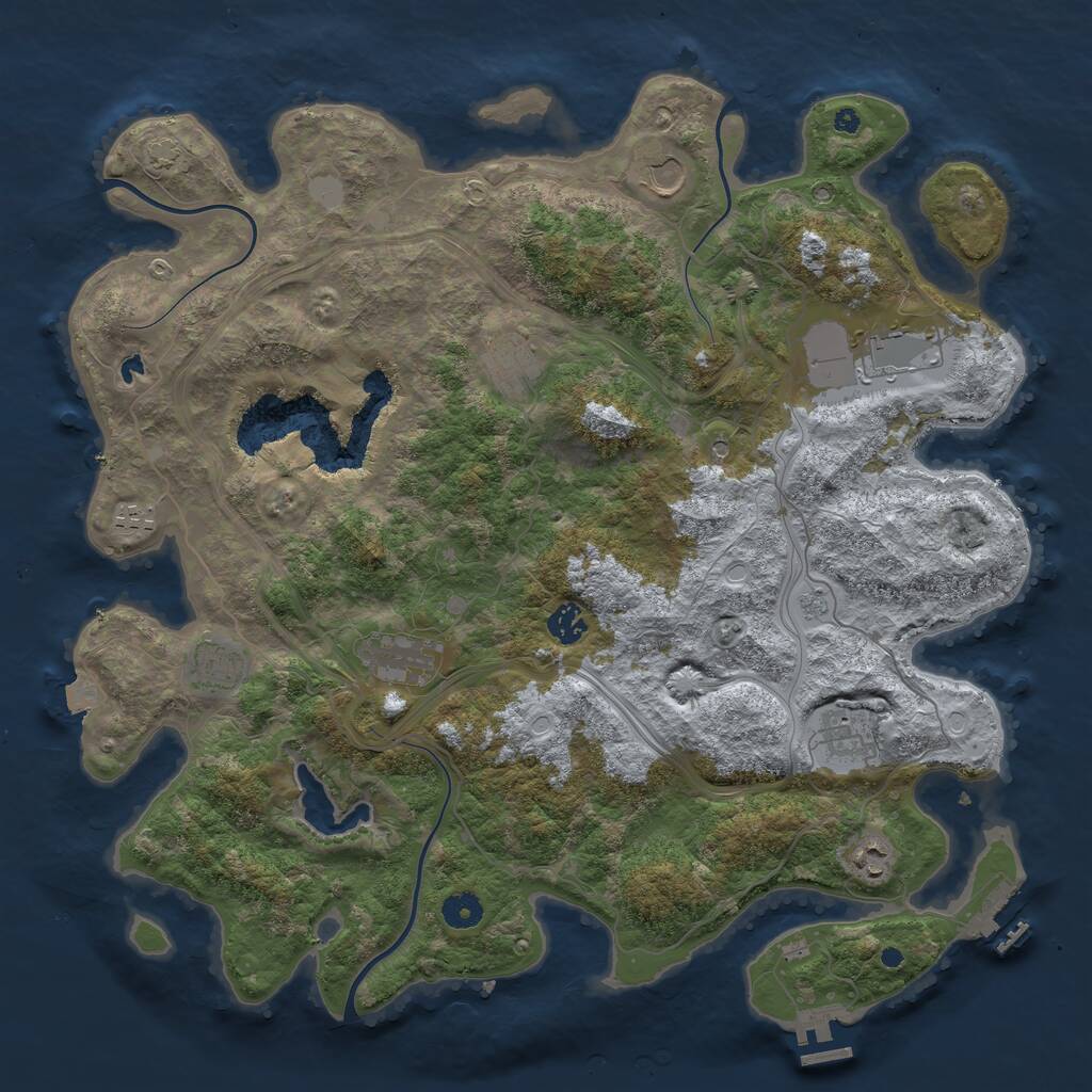 Rust Map: Procedural Map, Size: 4250, Seed: 2019452, 15 Monuments