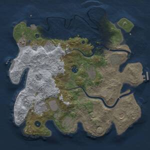 Thumbnail Rust Map: Procedural Map, Size: 3700, Seed: 4872278, 16 Monuments