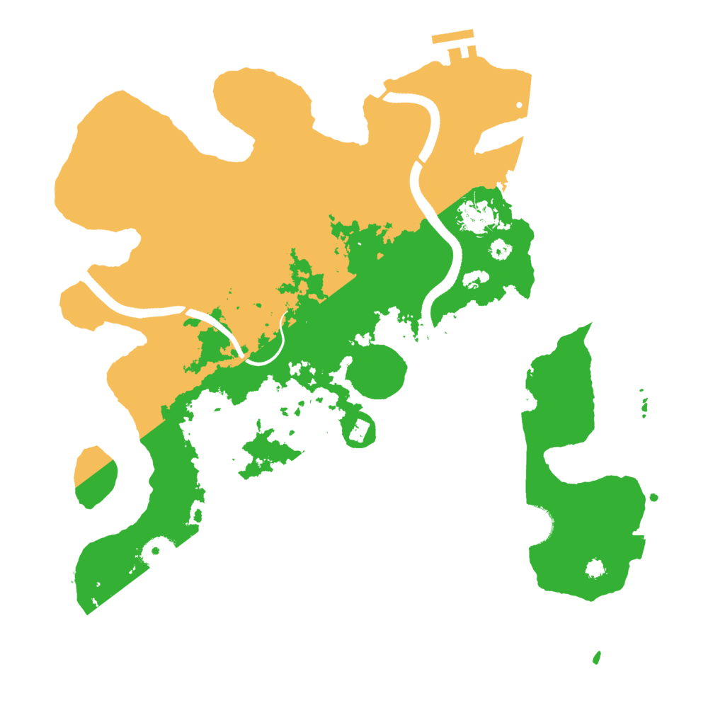 Biome Rust Map: Procedural Map, Size: 3500, Seed: 13500