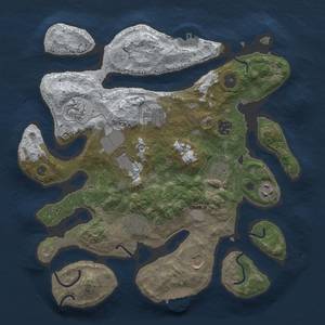 Thumbnail Rust Map: Procedural Map, Size: 3500, Seed: 454822, 17 Monuments