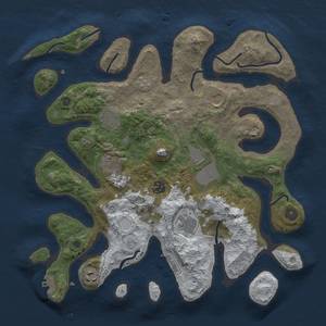 Thumbnail Rust Map: Procedural Map, Size: 3700, Seed: 216162777, 17 Monuments