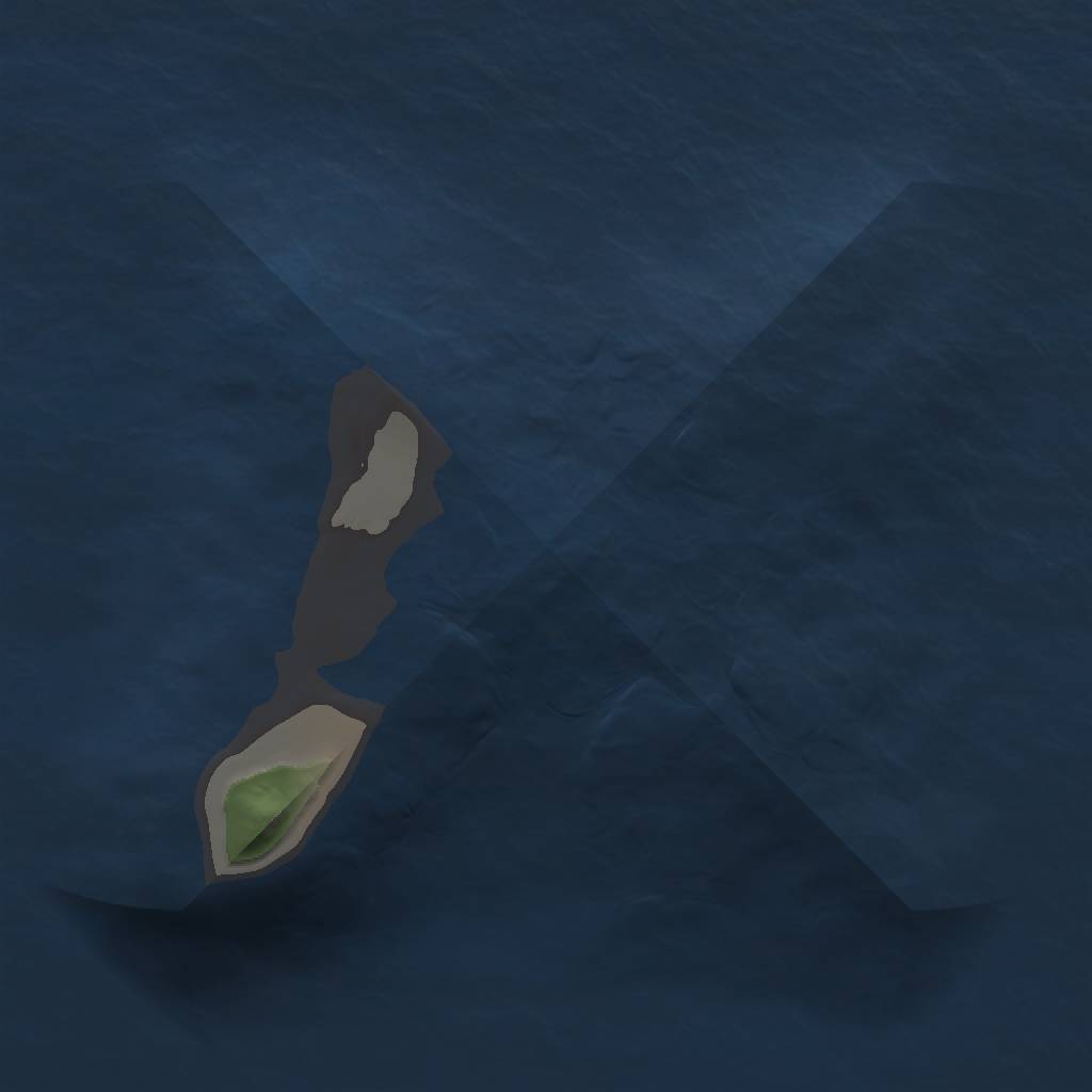 Rust Map: Barren, Size: 1000, Seed: 121315421, 2 Monuments