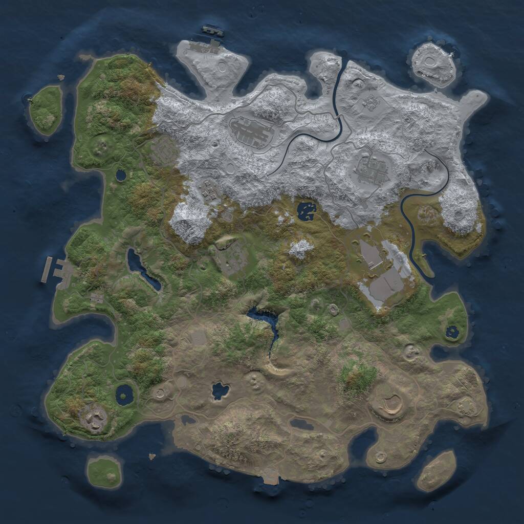 Rust Map: Procedural Map, Size: 4000, Seed: 3532566, 15 Monuments