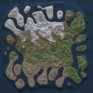 Thumbnail Rust Map: Procedural Map, Size: 4500, Seed: 848005, 20 Monuments