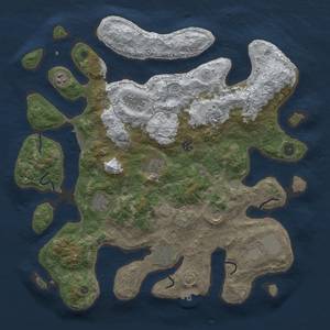 Thumbnail Rust Map: Procedural Map, Size: 4300, Seed: 1, 18 Monuments