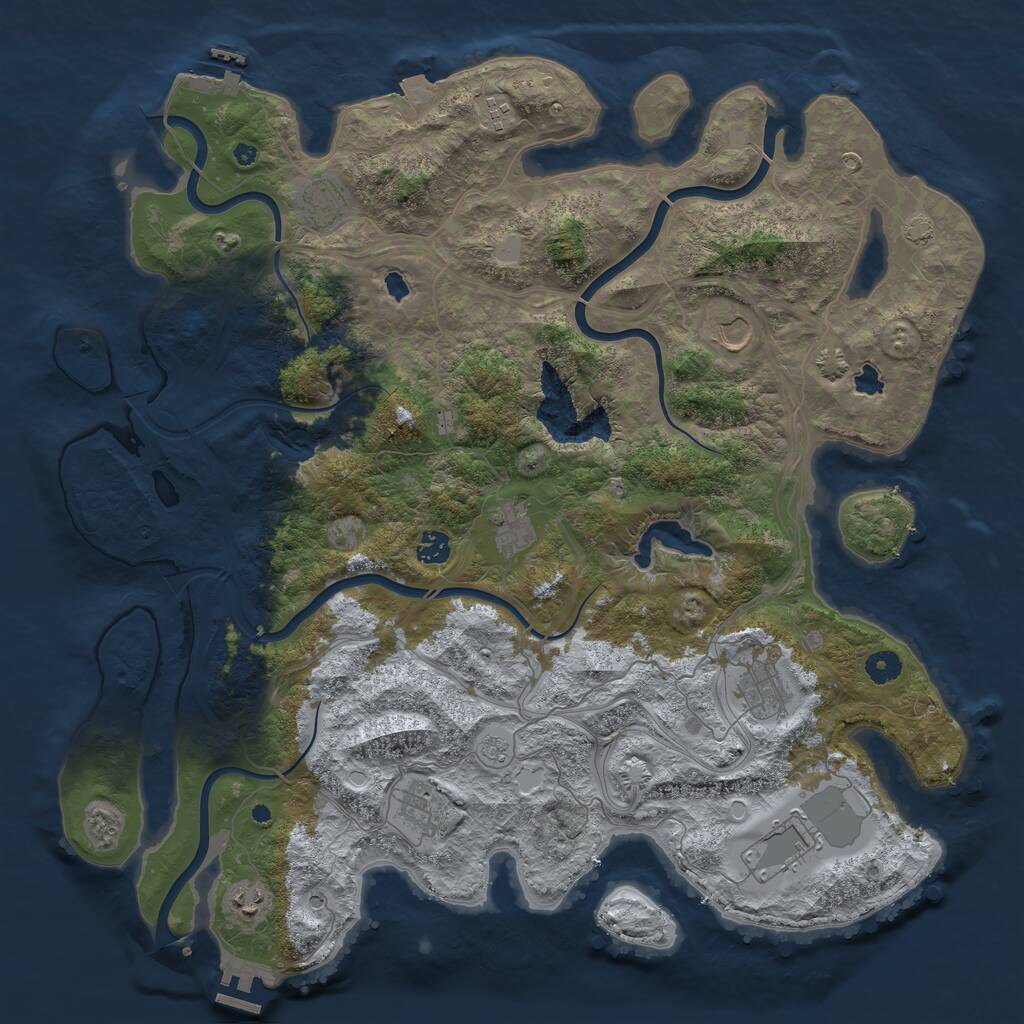 Rust Map: Procedural Map, Size: 4500, Seed: 7042022, 15 Monuments