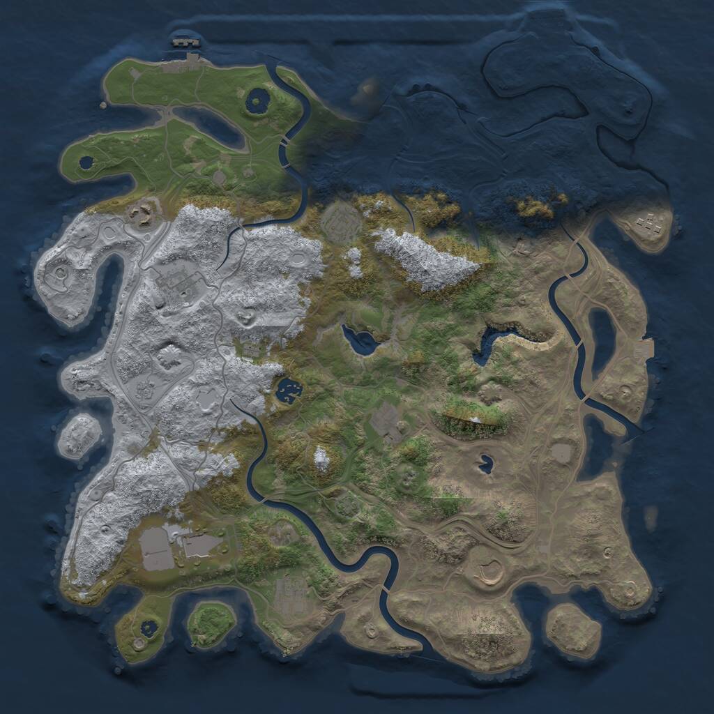 Rust Map: Procedural Map, Size: 4250, Seed: 197353261, 15 Monuments