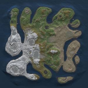 Thumbnail Rust Map: Procedural Map, Size: 3600, Seed: 1561668864, 19 Monuments