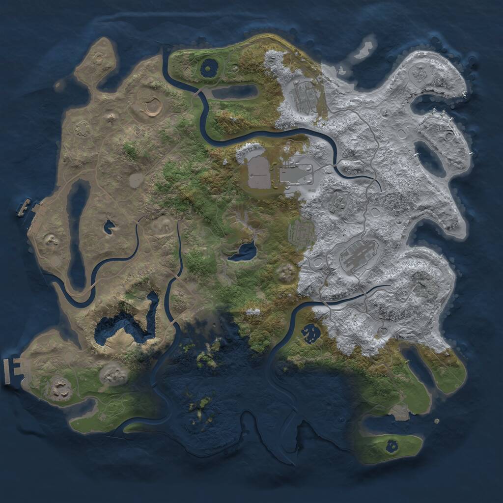 Rust Map: Procedural Map, Size: 4050, Seed: 633284107, 15 Monuments
