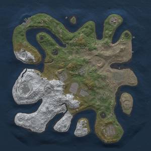 Thumbnail Rust Map: Procedural Map, Size: 3600, Seed: 4687444, 19 Monuments