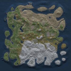 Thumbnail Rust Map: Procedural Map, Size: 4000, Seed: 4022539, 14 Monuments