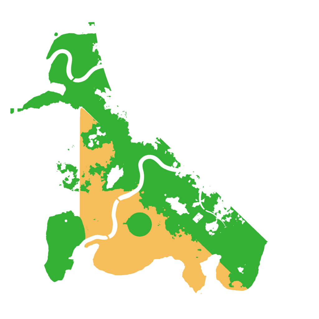 Biome Rust Map: Procedural Map, Size: 3500, Seed: 45174