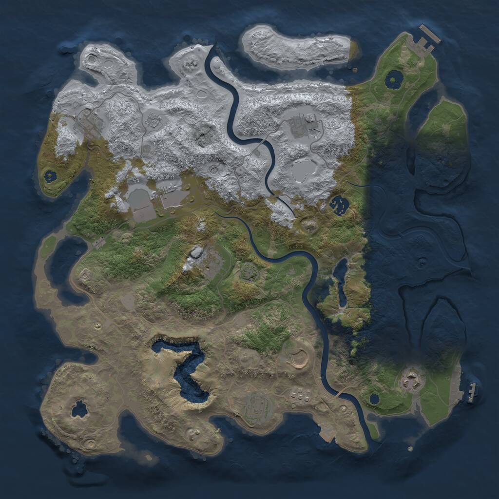Rust Map: Procedural Map, Size: 4000, Seed: 109, 15 Monuments