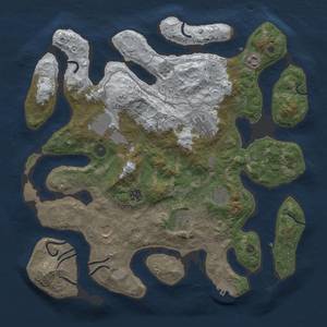 Thumbnail Rust Map: Procedural Map, Size: 4000, Seed: 109, 16 Monuments
