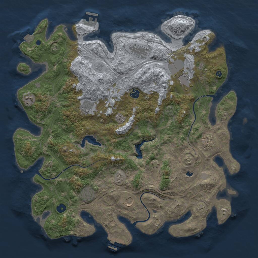 Rust Map: Procedural Map, Size: 4250, Seed: 8042022, 15 Monuments