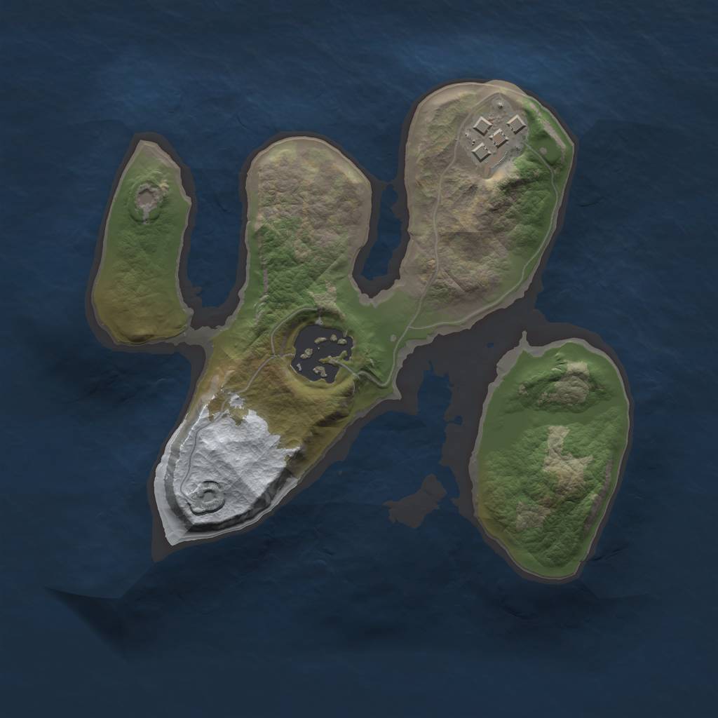 Rust Map: Barren, Size: 1798, Seed: 1129767560, 4 Monuments