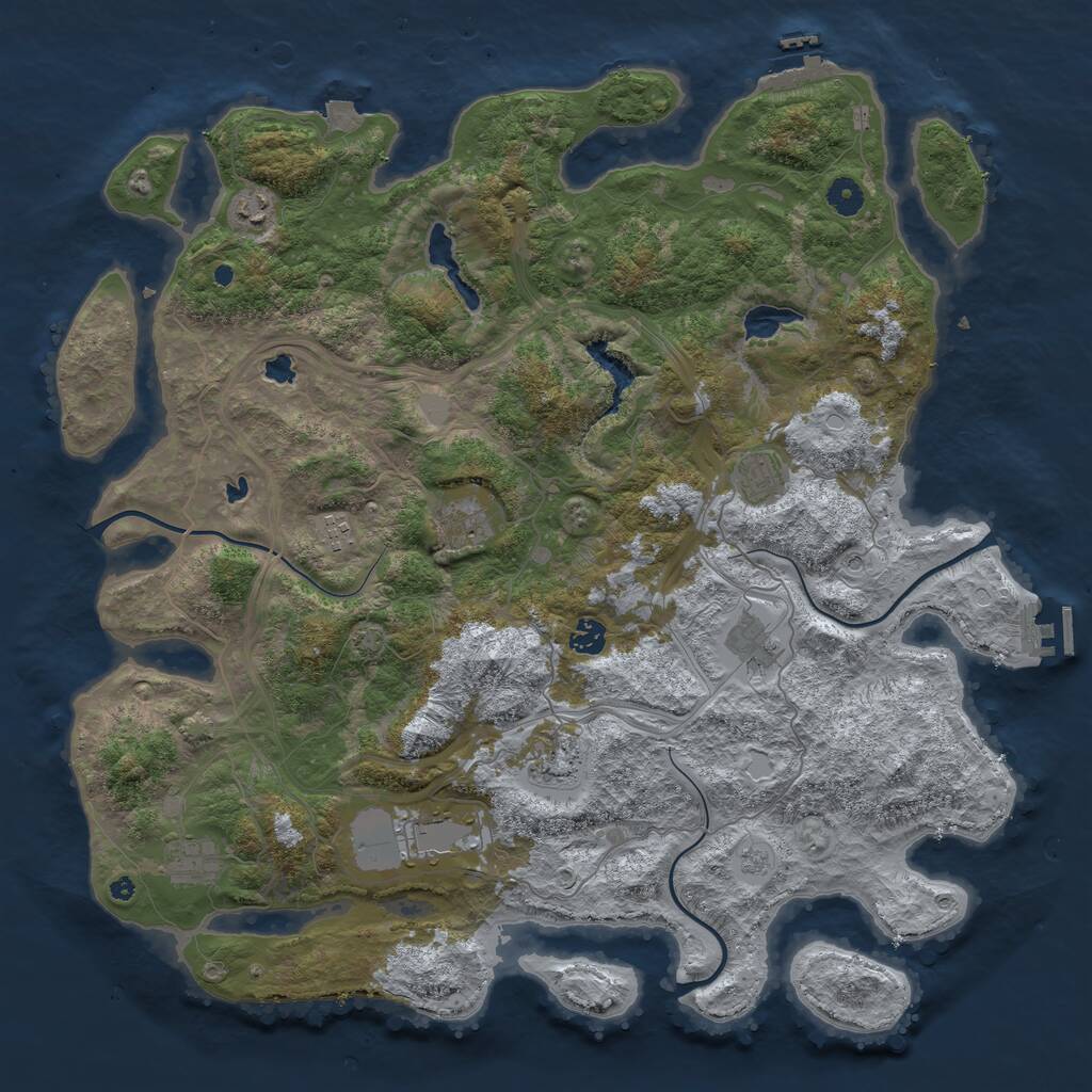 Rust Map: Procedural Map, Size: 4500, Seed: 2093445, 15 Monuments