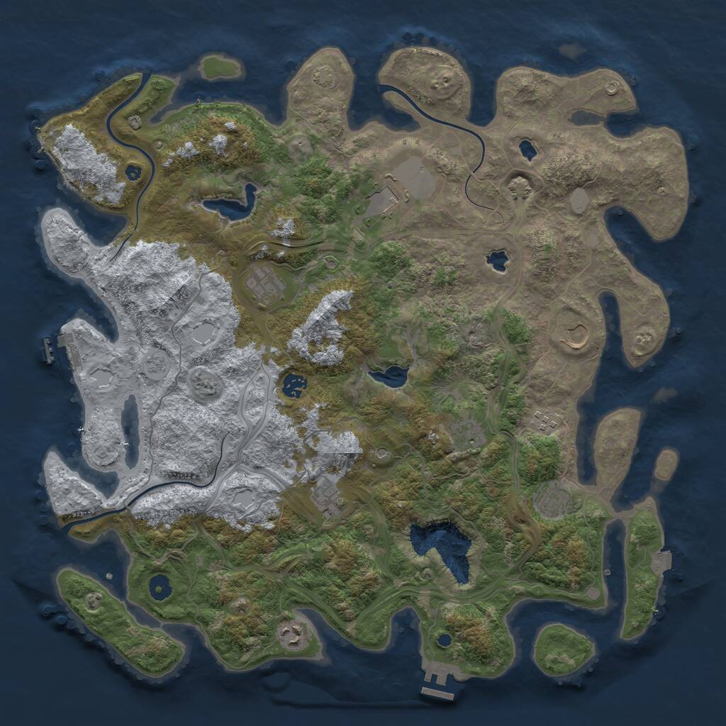 Rust Map: Procedural Map, Size: 4500, Seed: 1427155, 15 Monuments