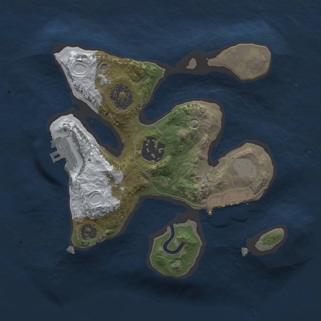 Rust Map: Procedural Map, Size: 2000, Seed: 72251, 8 Monuments