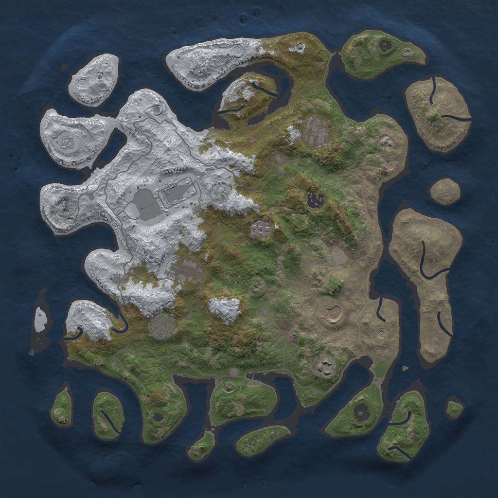 Rust Map: Procedural Map, Size: 4250, Seed: 1644932, 15 Monuments