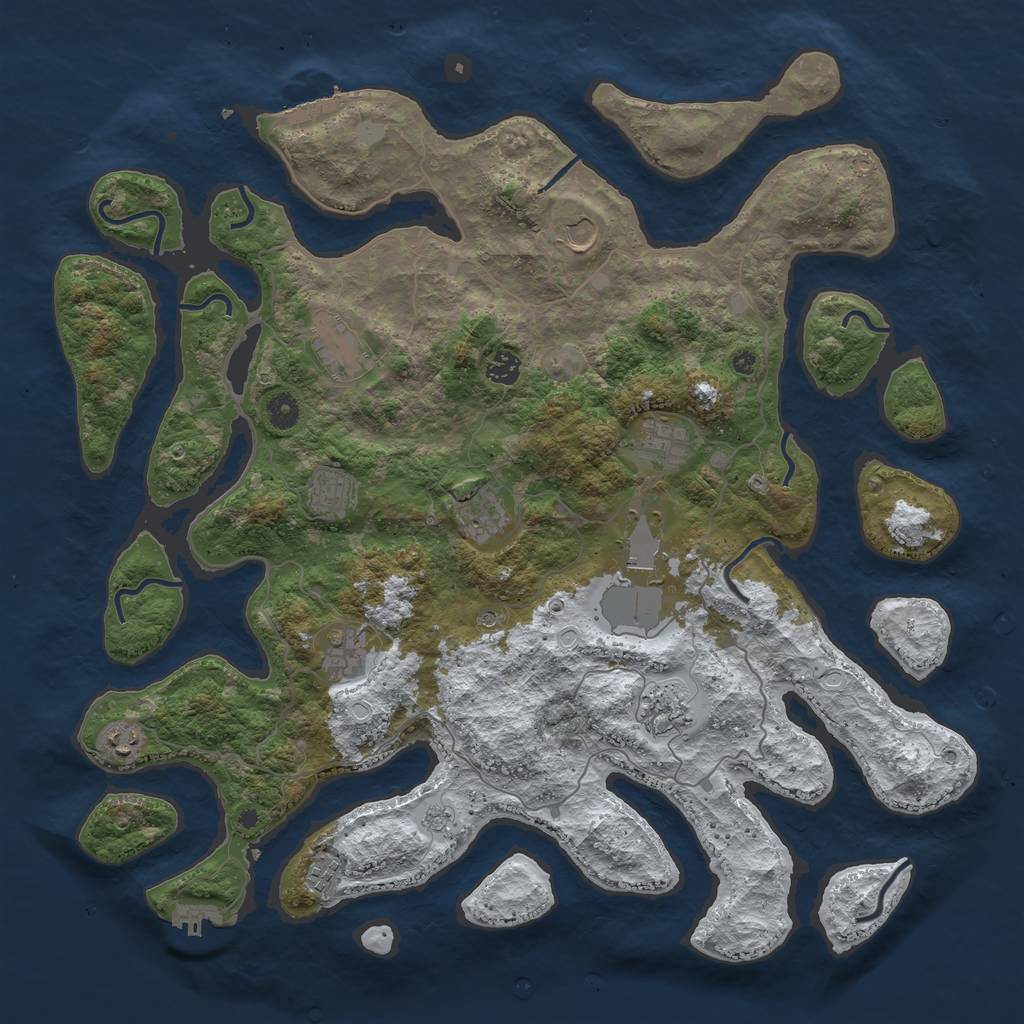 Rust Map: Procedural Map, Size: 4500, Seed: 4546326, 20 Monuments