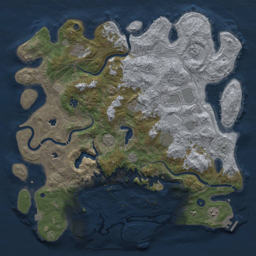 Rust Map: Procedural Map, Size: 4500, Seed: 5117496, 15 Monuments