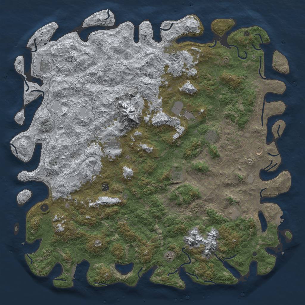 Rust Map: Procedural Map, Size: 6000, Seed: 521739852, 20 Monuments