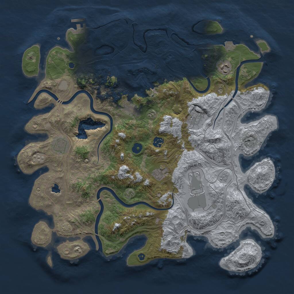 Rust Map: Procedural Map, Size: 4250, Seed: 20220407, 13 Monuments