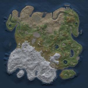Thumbnail Rust Map: Procedural Map, Size: 3500, Seed: 668388, 13 Monuments
