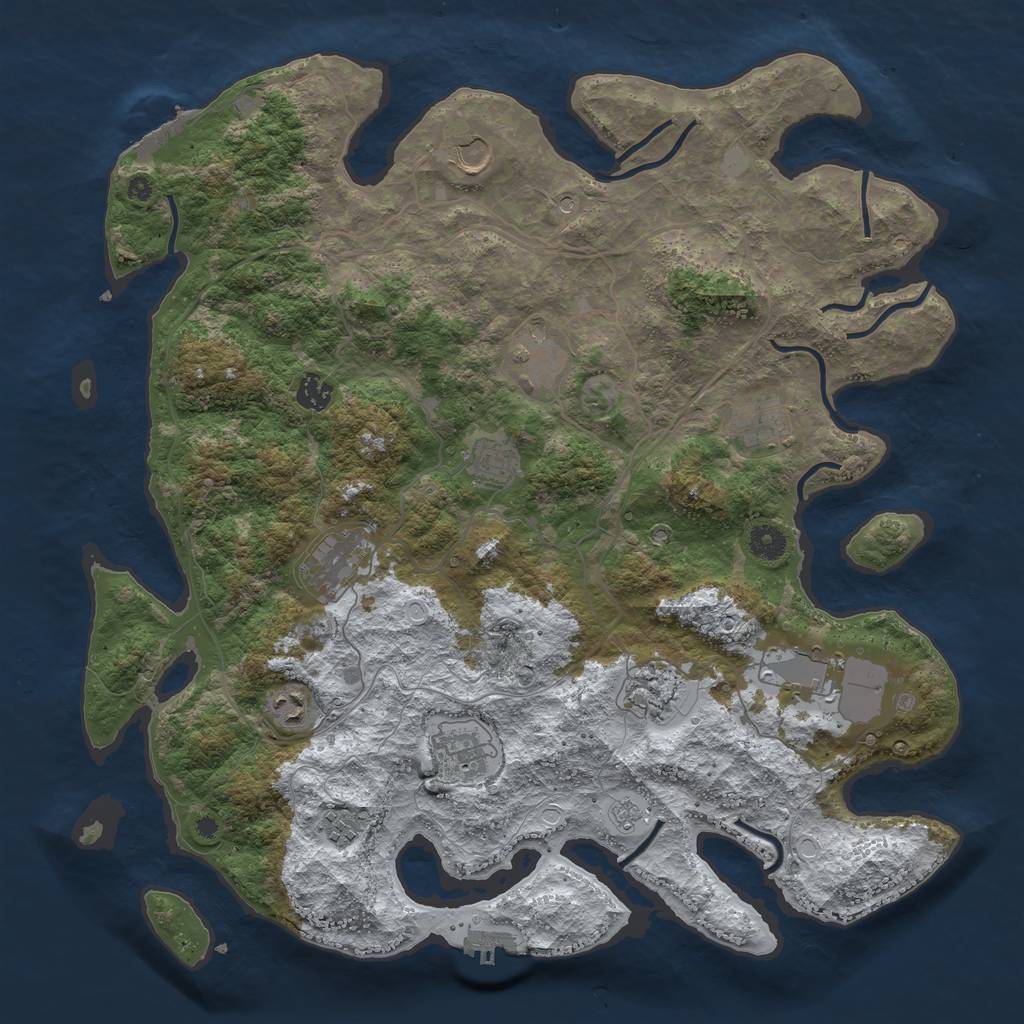 Rust Map: Procedural Map, Size: 4250, Seed: 666761656, 20 Monuments