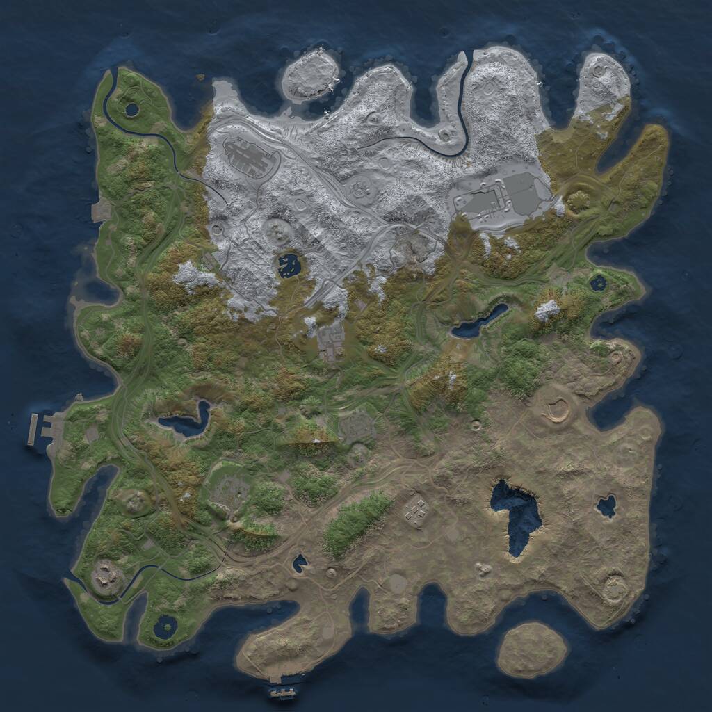 Rust Map: Procedural Map, Size: 4500, Seed: 5916027, 15 Monuments