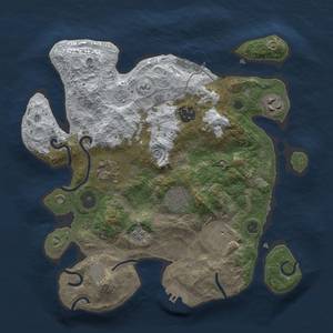 Thumbnail Rust Map: Procedural Map, Size: 3000, Seed: 454822, 15 Monuments