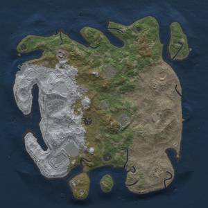 Thumbnail Rust Map: Procedural Map, Size: 3700, Seed: 654954651, 18 Monuments