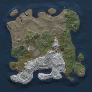 Thumbnail Rust Map: Procedural Map, Size: 3500, Seed: 1513, 19 Monuments