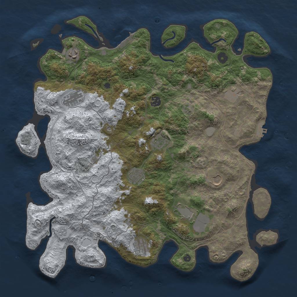 Rust Map: Procedural Map, Size: 4250, Seed: 420678678, 19 Monuments