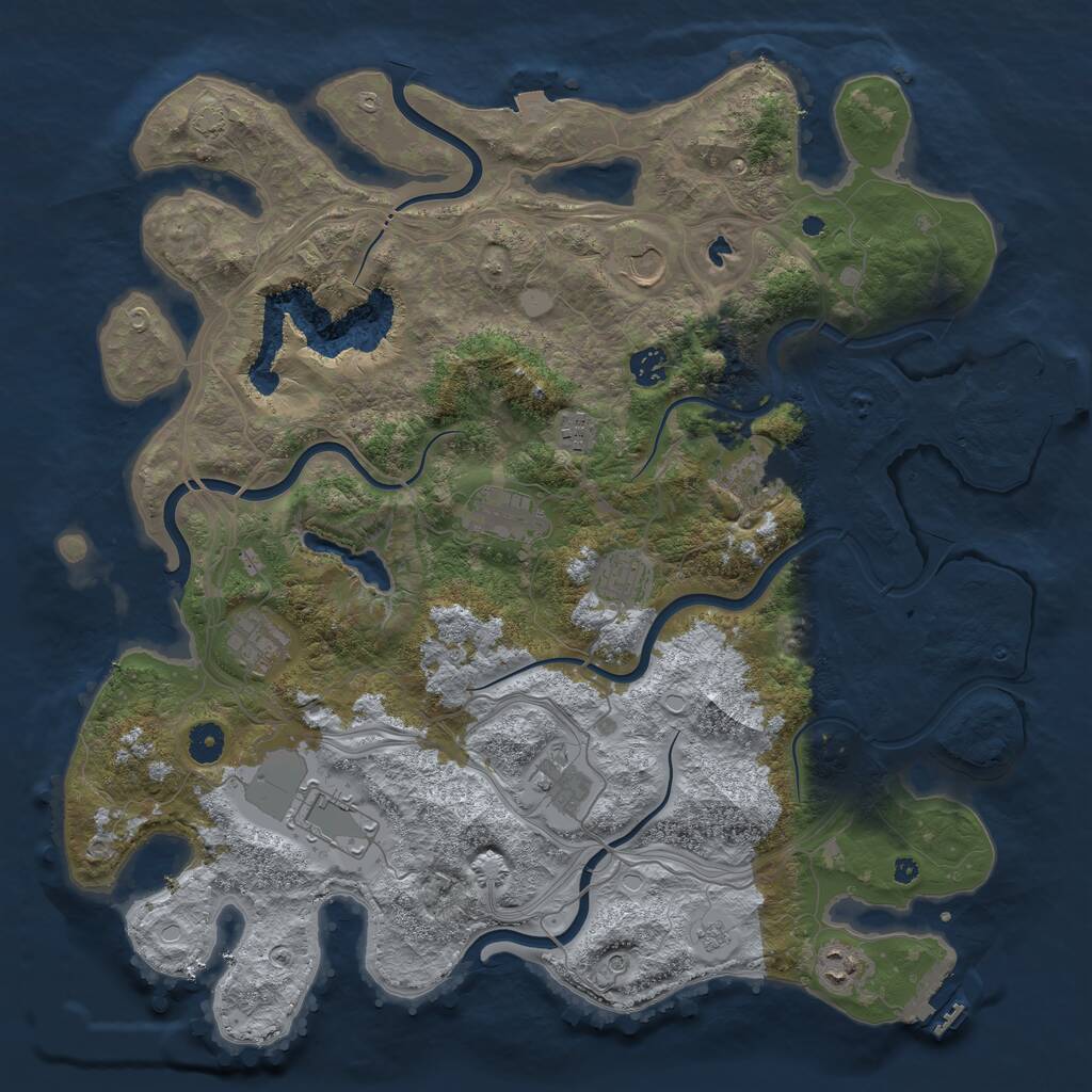 Rust Map: Procedural Map, Size: 4250, Seed: 1597400277, 16 Monuments