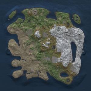 Thumbnail Rust Map: Procedural Map, Size: 3550, Seed: 165555555, 18 Monuments