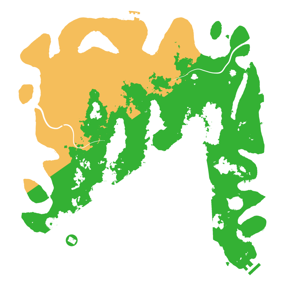 Biome Rust Map: Procedural Map, Size: 3950, Seed: 7117675