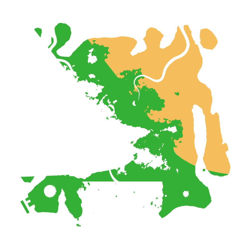 Biome Rust Map: Procedural Map, Size: 3500, Seed: 79965