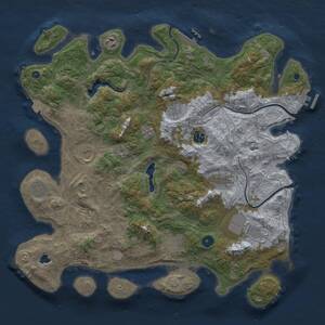 Thumbnail Rust Map: Procedural Map, Size: 4250, Seed: 53, 16 Monuments