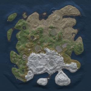 Thumbnail Rust Map: Procedural Map, Size: 3500, Seed: 1818072786, 18 Monuments