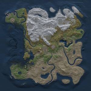 Thumbnail Rust Map: Procedural Map, Size: 4250, Seed: 2009814212, 16 Monuments