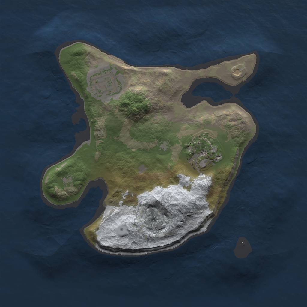 Rust Map: Barren, Size: 2000, Seed: 211221, 4 Monuments
