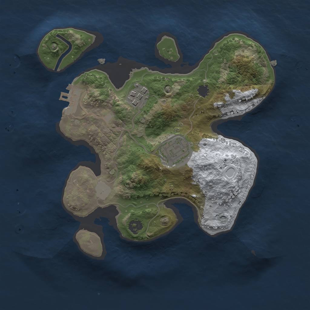Rust Map: Procedural Map, Size: 2250, Seed: 20220407, 8 Monuments