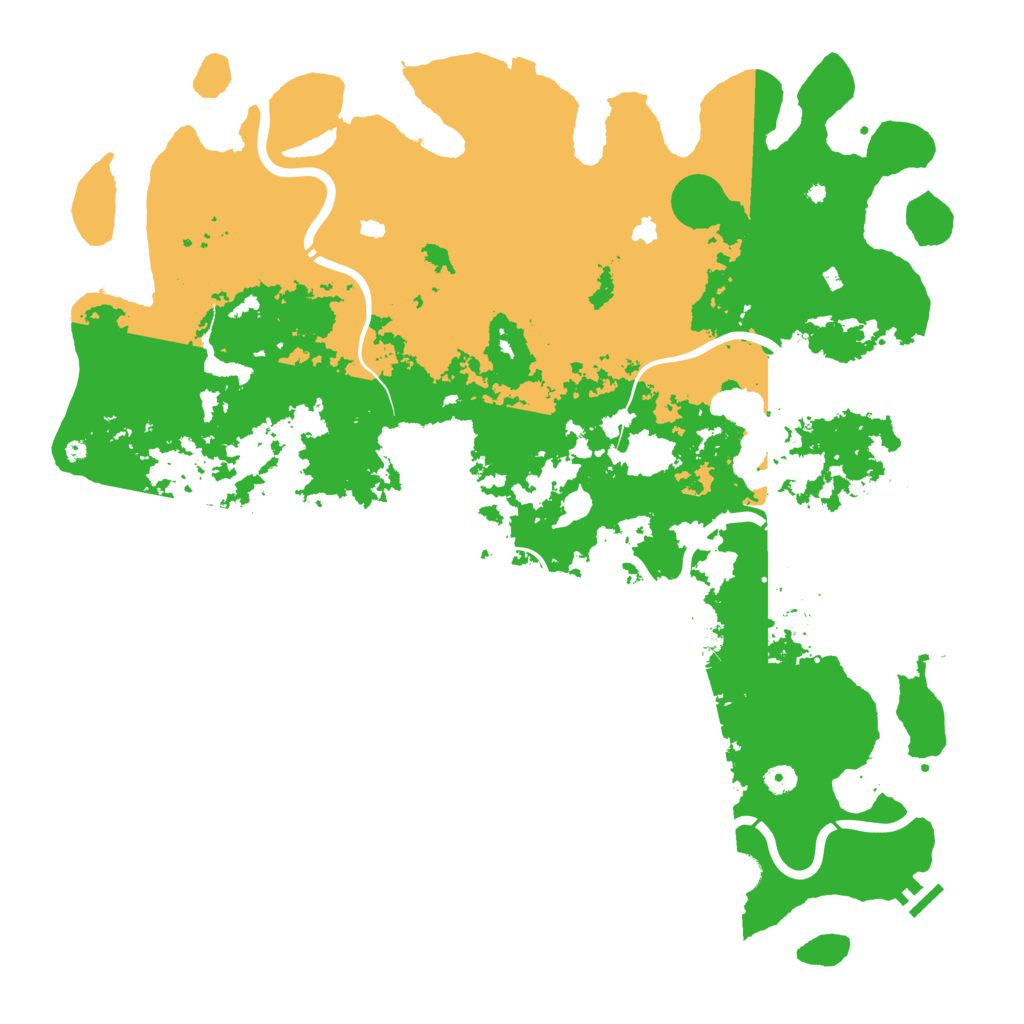 Biome Rust Map: Procedural Map, Size: 5000, Seed: 821212